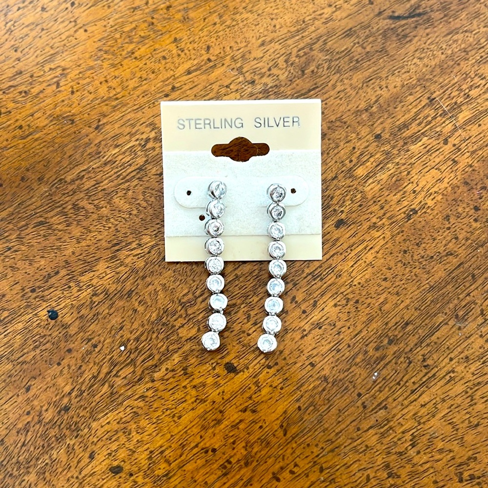 Silver dangly earrings